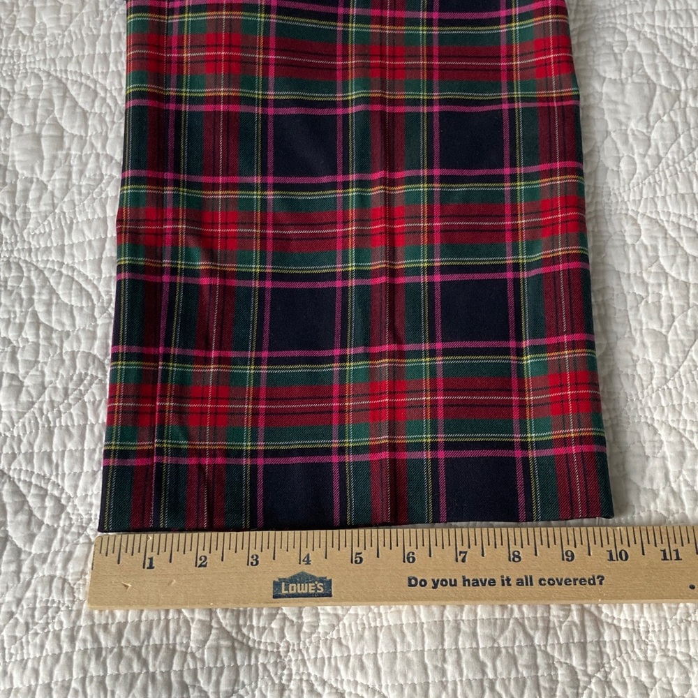 Talbots Vibrant Wool-blend Plaid Straight Wider-leg Pants, 4 Petite - Picture 6 of 11